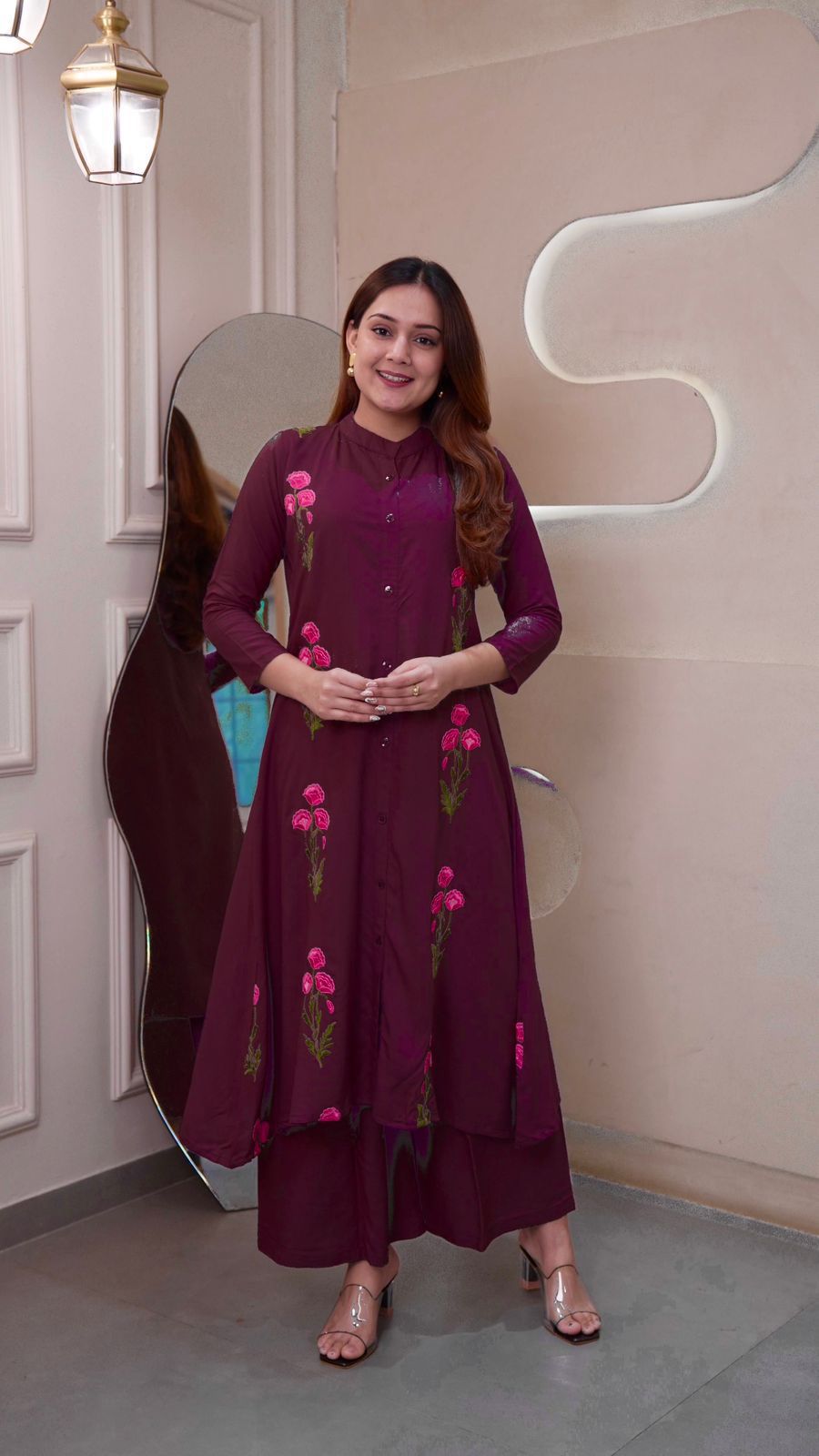 Maverick Fusion Long Flair Kurti Set
